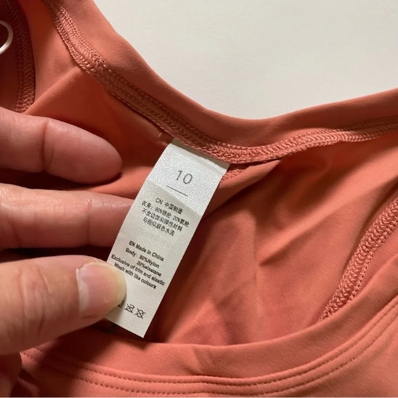 New Halara Split Tie Back Tank Top-No Bra Make Me Blush Coral - Picture 4 of 7